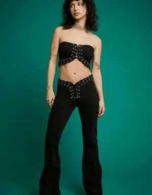 Forever 21 Frankie and The Studs Studded Jeans Black