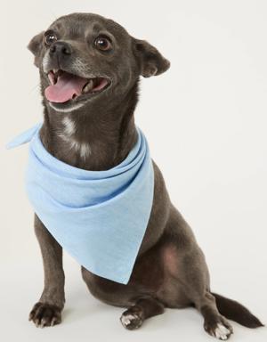 Matching Printed Bandana for Pets blue