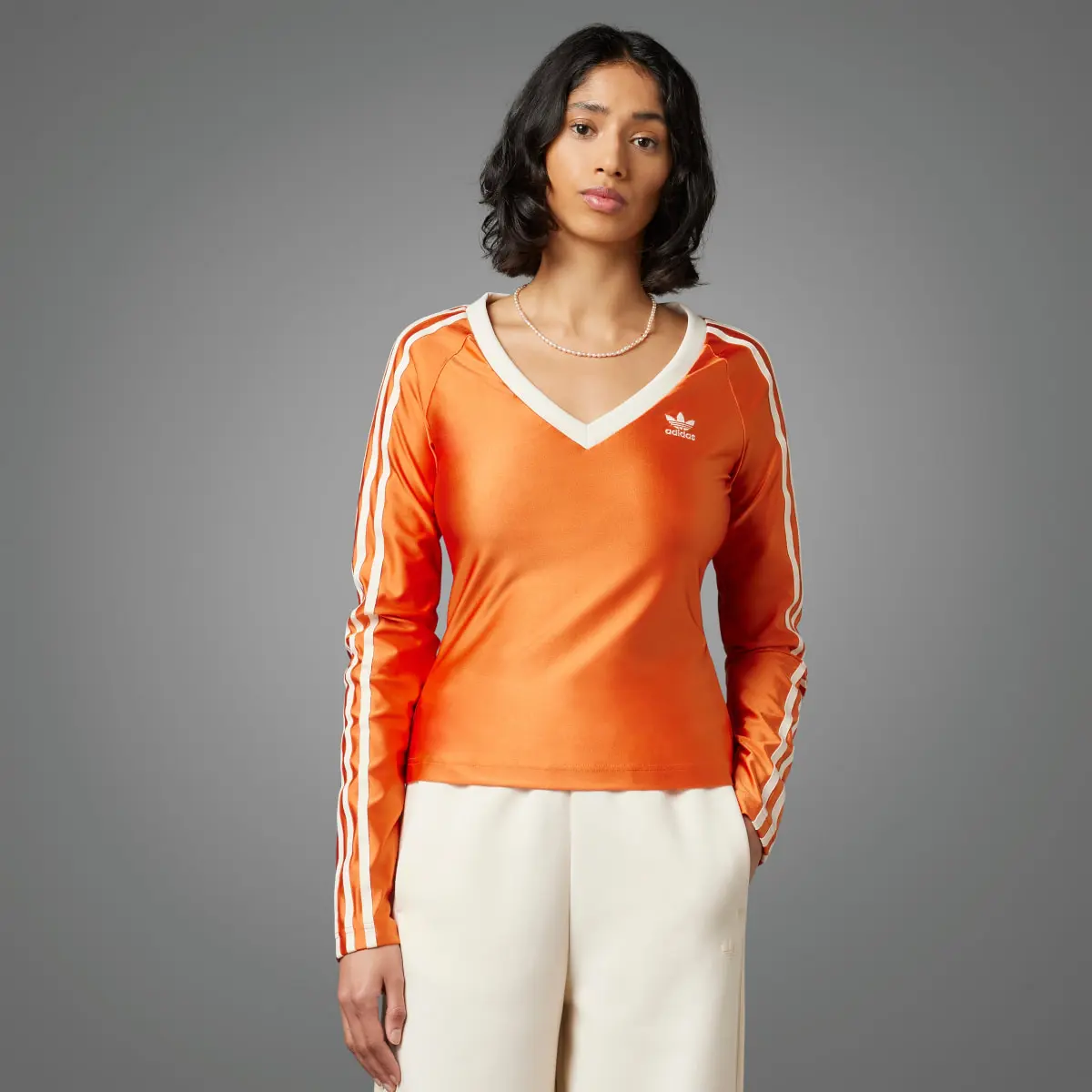 Adidas Maglia adicolor 70s Long Sleeve V-neck. 1