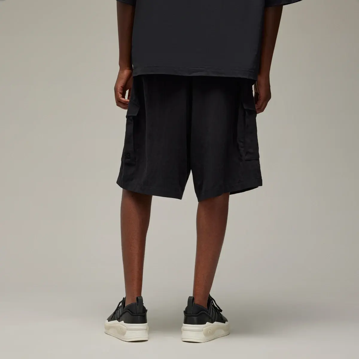 Adidas Y-3 Washed Twill Shorts. 3