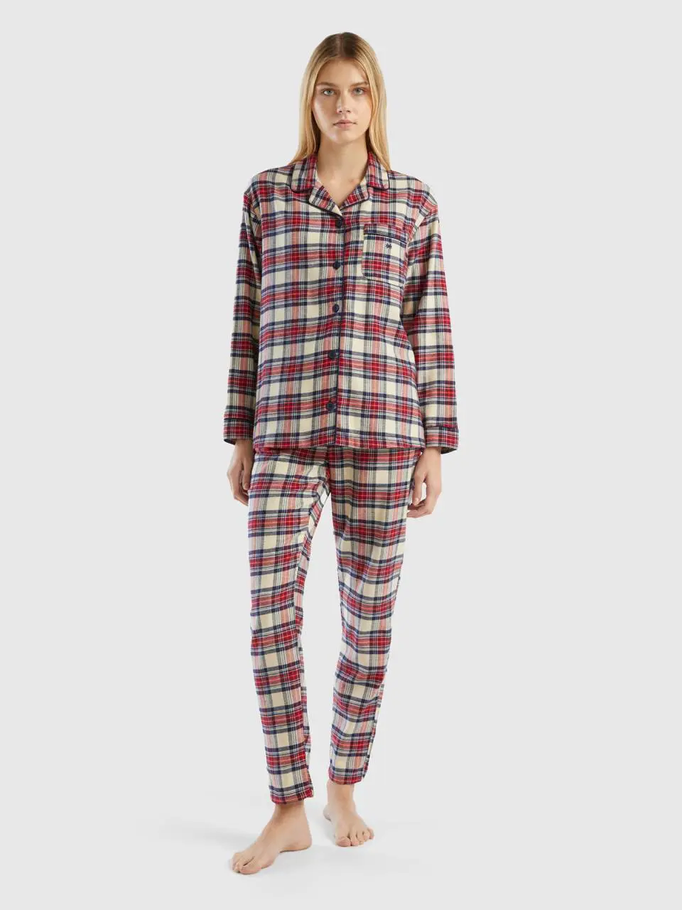 Benetton flannel tartan pyjamas. 1