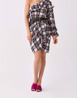 Navy & Red Tartan Cocktail Dress