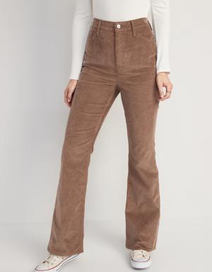 Old Navy Higher High-Waisted Flare Corduroy Pants for Women green