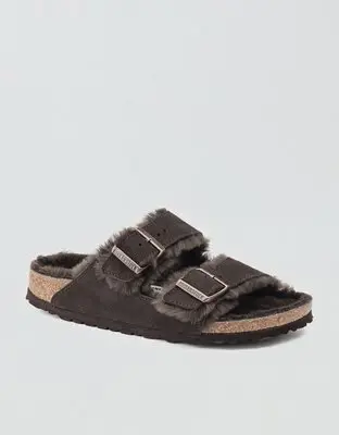 American Eagle Birkenstock Shearling Arizona Sandal. 2