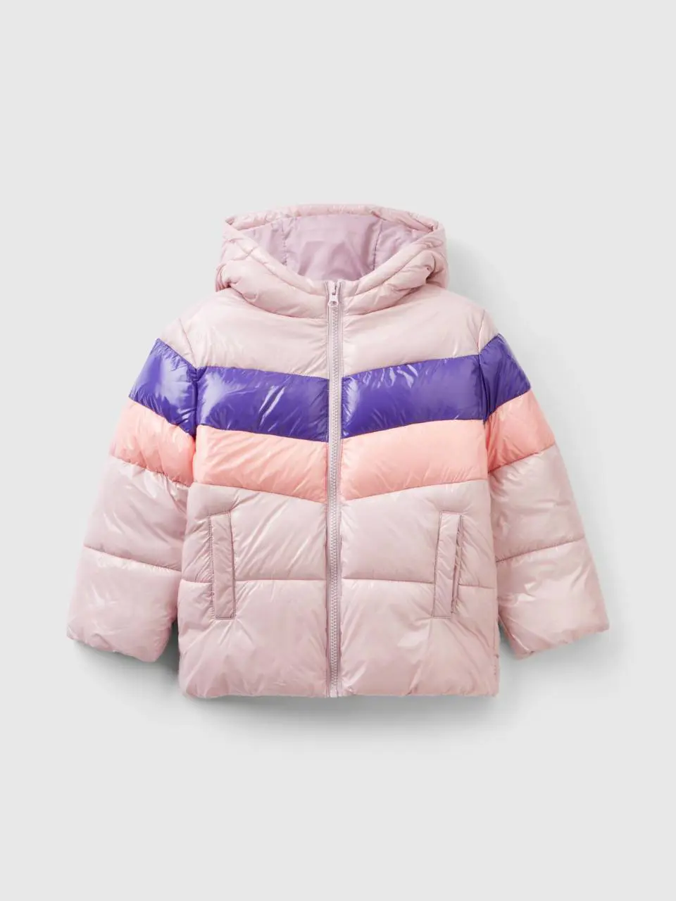 Benetton color block padded jacket. 1