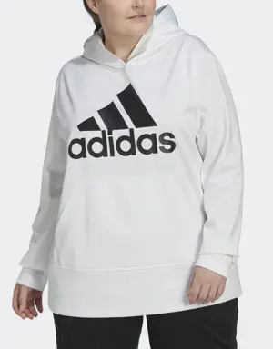 Adidas AEROREADY Big Logo Hoodie (Plus Size)