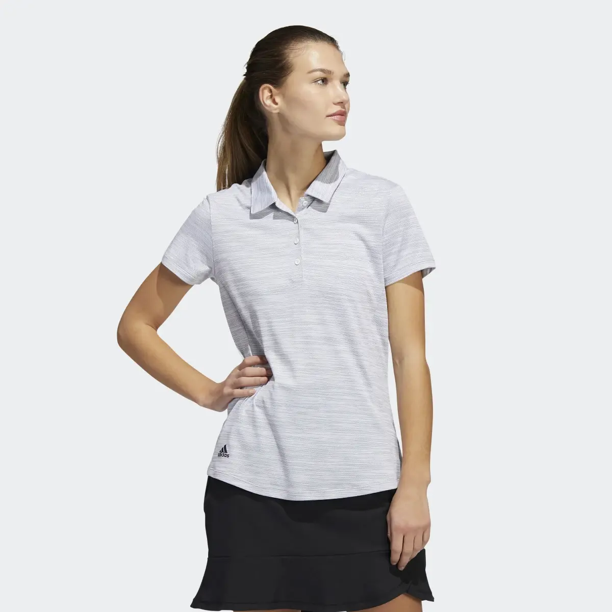 Adidas Space-Dyed Short Sleeve Polo Shirt. 2