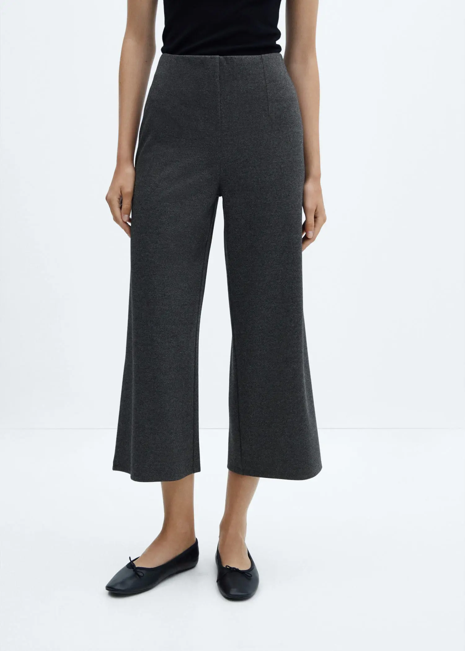 Mango Knitted culotte trousers. 2