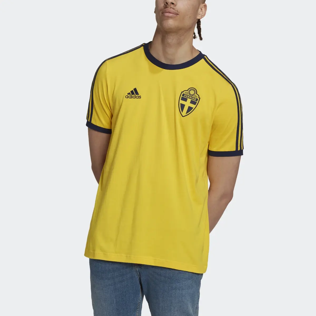 Adidas Sweden 3-Stripes T-Shirt. 1