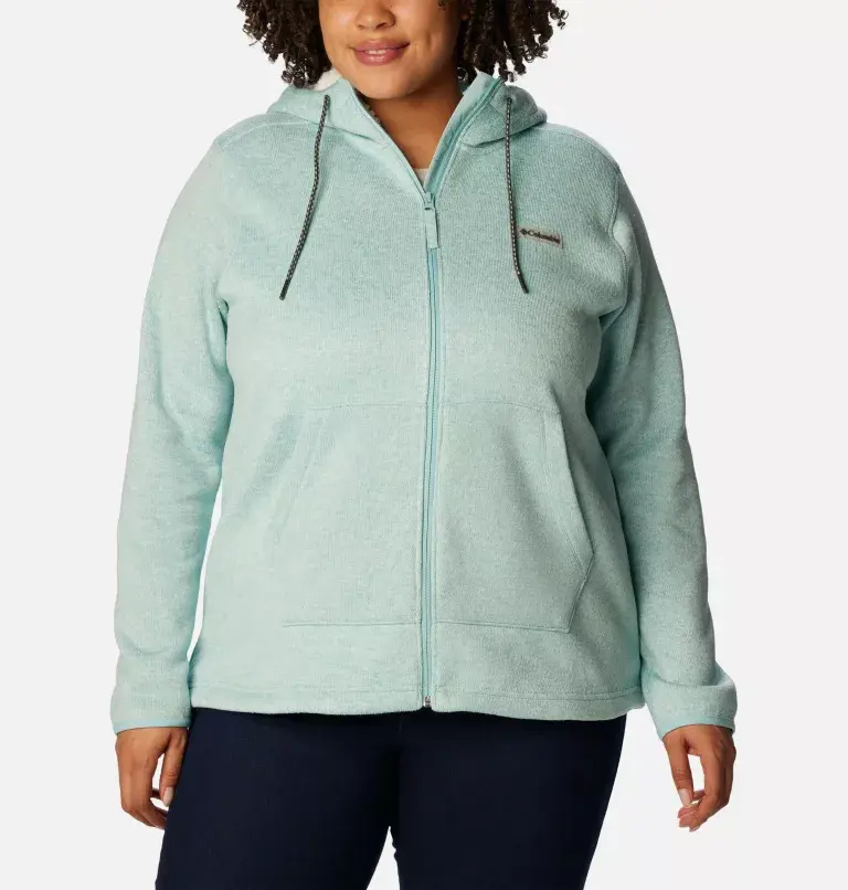 Columbia Women's Sweater Weather™ Sherpa Full Zip Hooded Jacket - Plus Size. 1