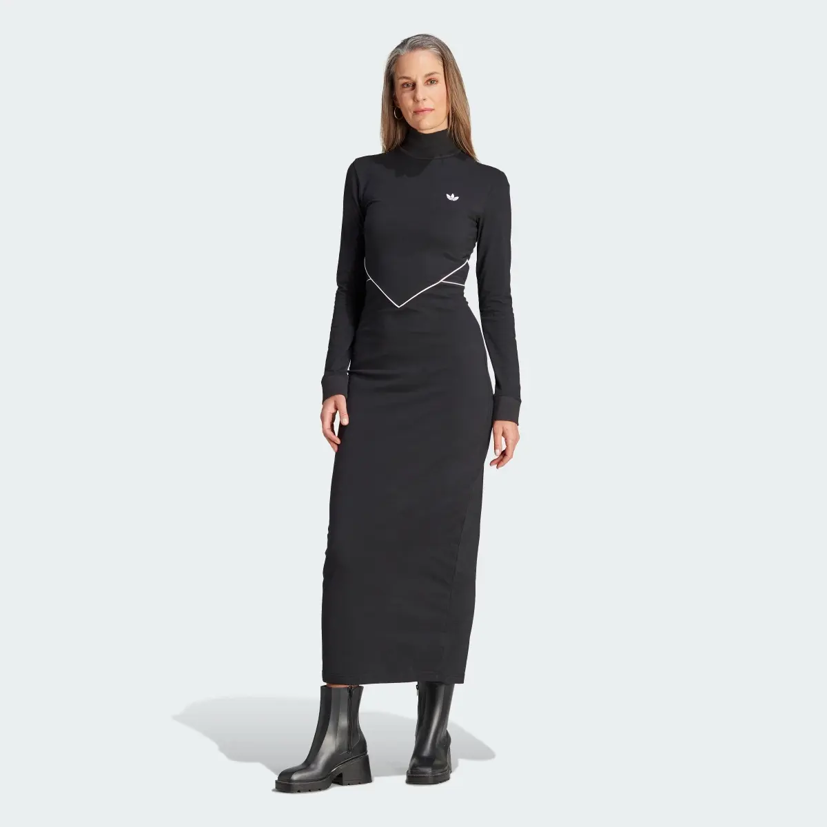 Adidas Adicolor Long Sleeve Maxi Dress. 2