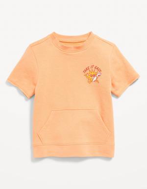 Unisex Short-Sleeve Graphic Sweatshirt for Toddler orange