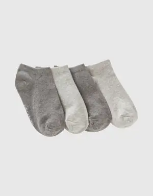 four pairs of short socks