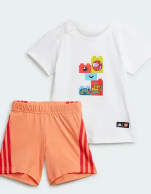 Adidas x LEGO® Play Tee-and-Shorts Set