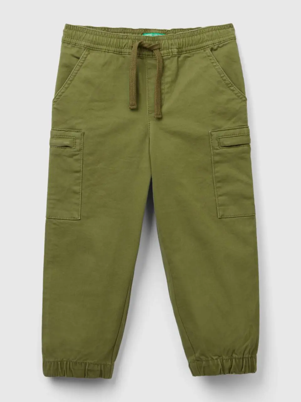 Benetton cargo trousers with drawstring. 1