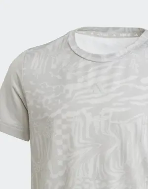 Adidas Koszulka AEROREADY 3-Stripes Allover Print Kids. 3 Adidas Koszulka AEROREADY 3-Stripes Allover Print Kids. 3