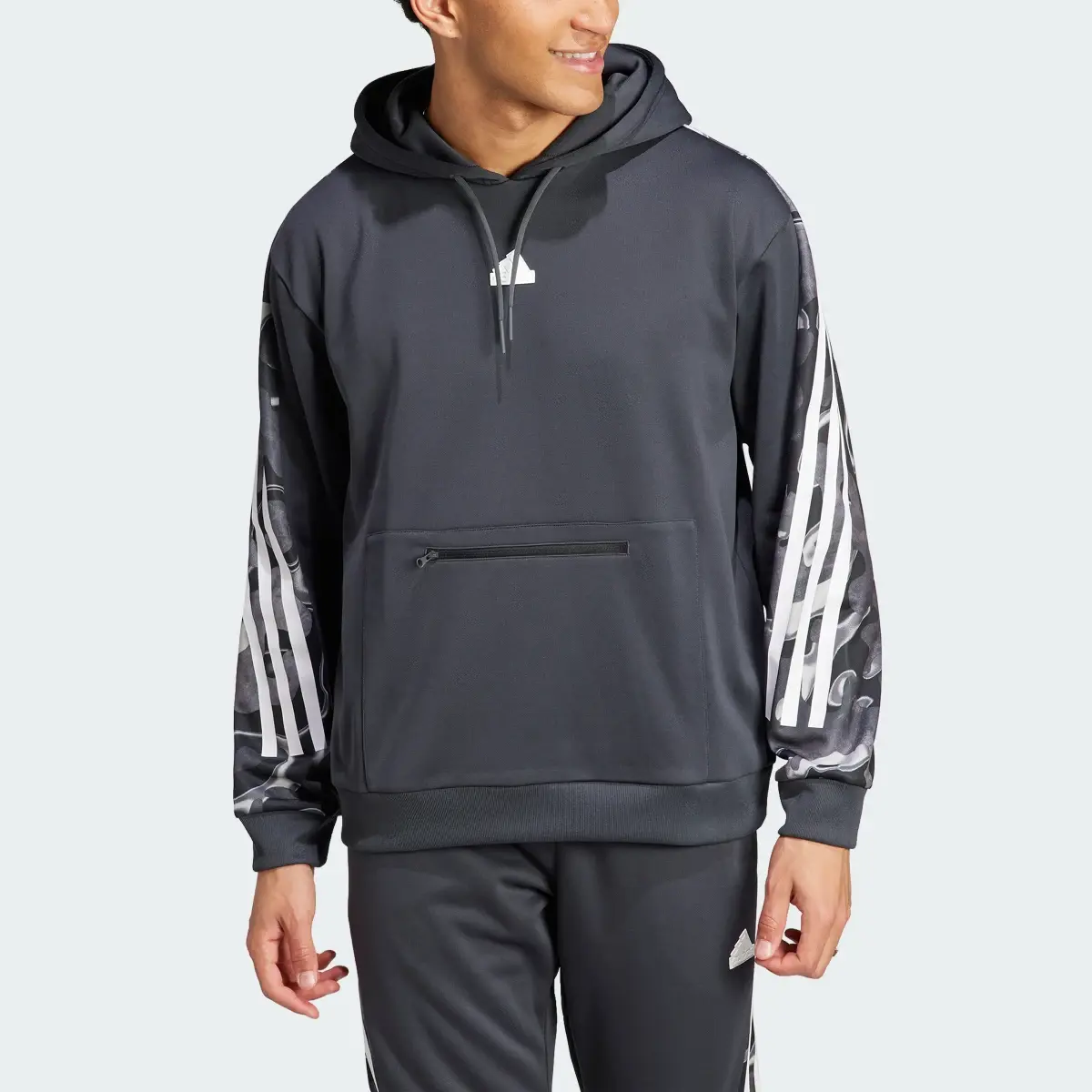 Adidas Future Icons Allover Print Hoodie. 1