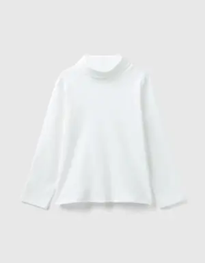 turtleneck t-shirt in warm organic cotton