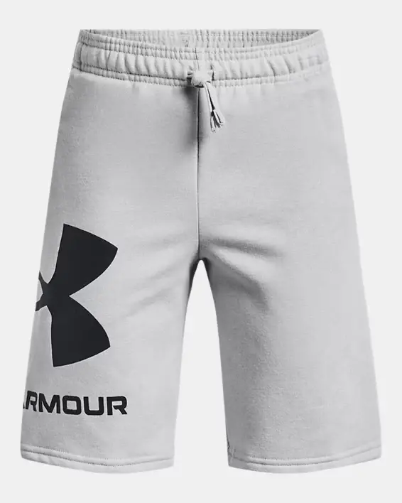 Under Armour Boys' UA Rival Fleece Big Logo Shorts. 1