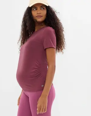 Maternity GapFit Breathe Side Shirring T-Shirt purple