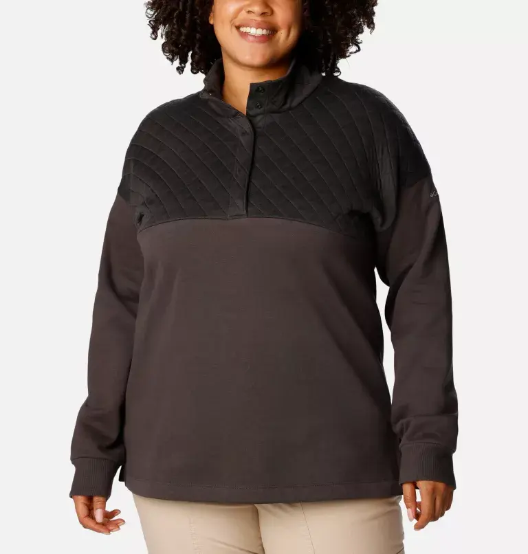 Columbia Women's Hart Mountain™ Quilted Half Snap Pullover - Plus Size. 1