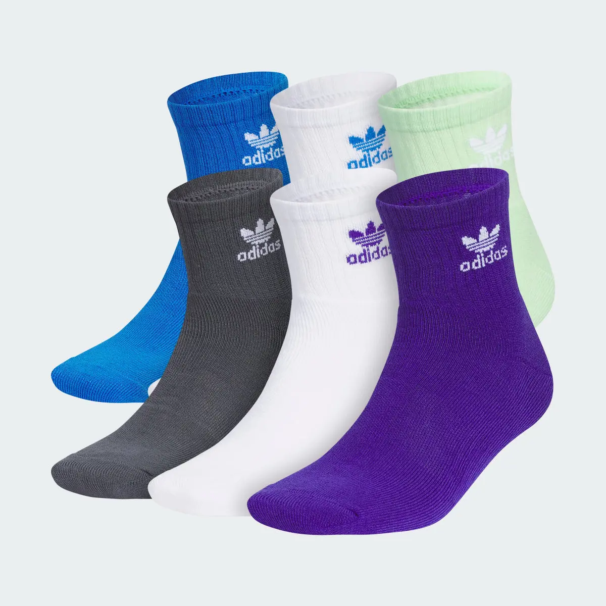 Adidas Trefoil Quarter Socks 6 Pairs. 2