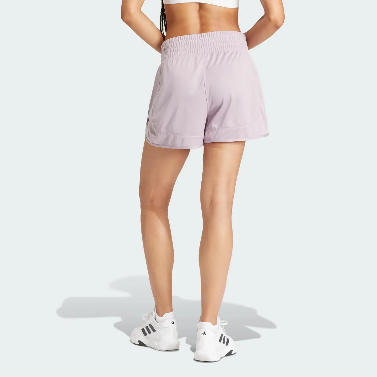 Adidas Pacer Essentials Knit High-Rise Shorts. 2