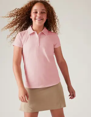 Athleta Girl School Day Polo pink