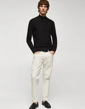 Structured perkins neck sweater