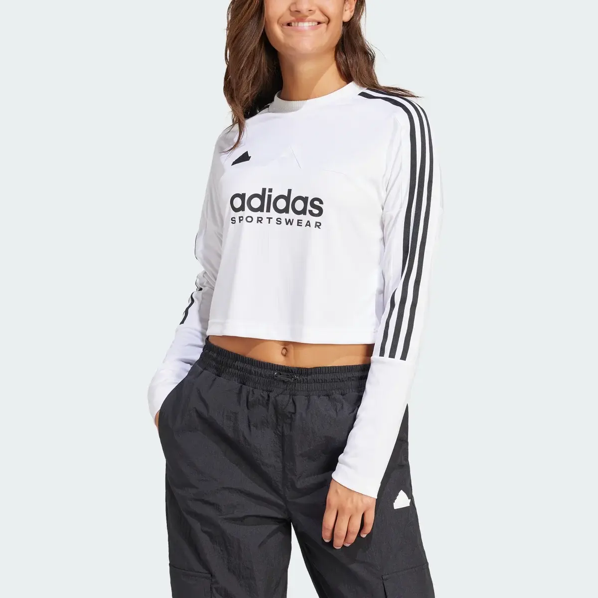 Adidas Tiro 3-Stripes Long Sleeve Tee. 1