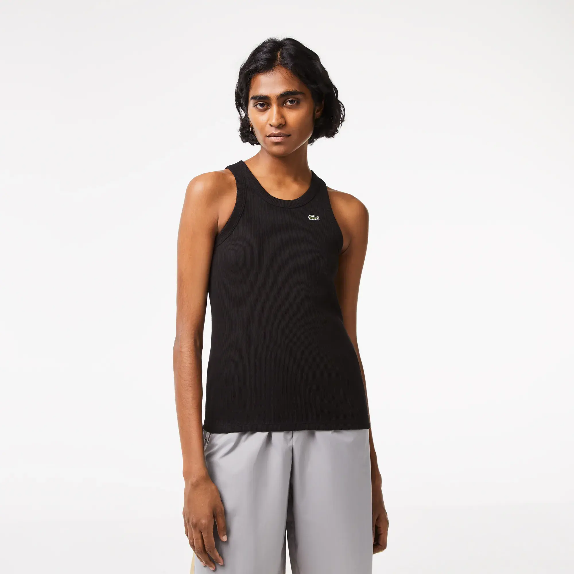 Lacoste Women’s Slim Fit Organic Cotton Tank. 1