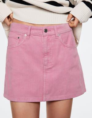 Corduroy miniskirt
