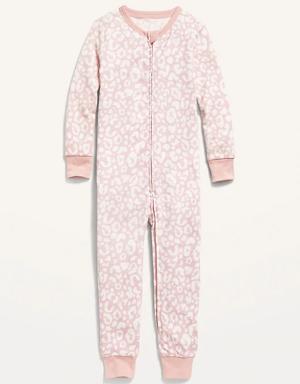 Old Navy Unisex Snug-Fit 2-Way-Zip Printed Pajama One-Piece for Toddler & Baby pink