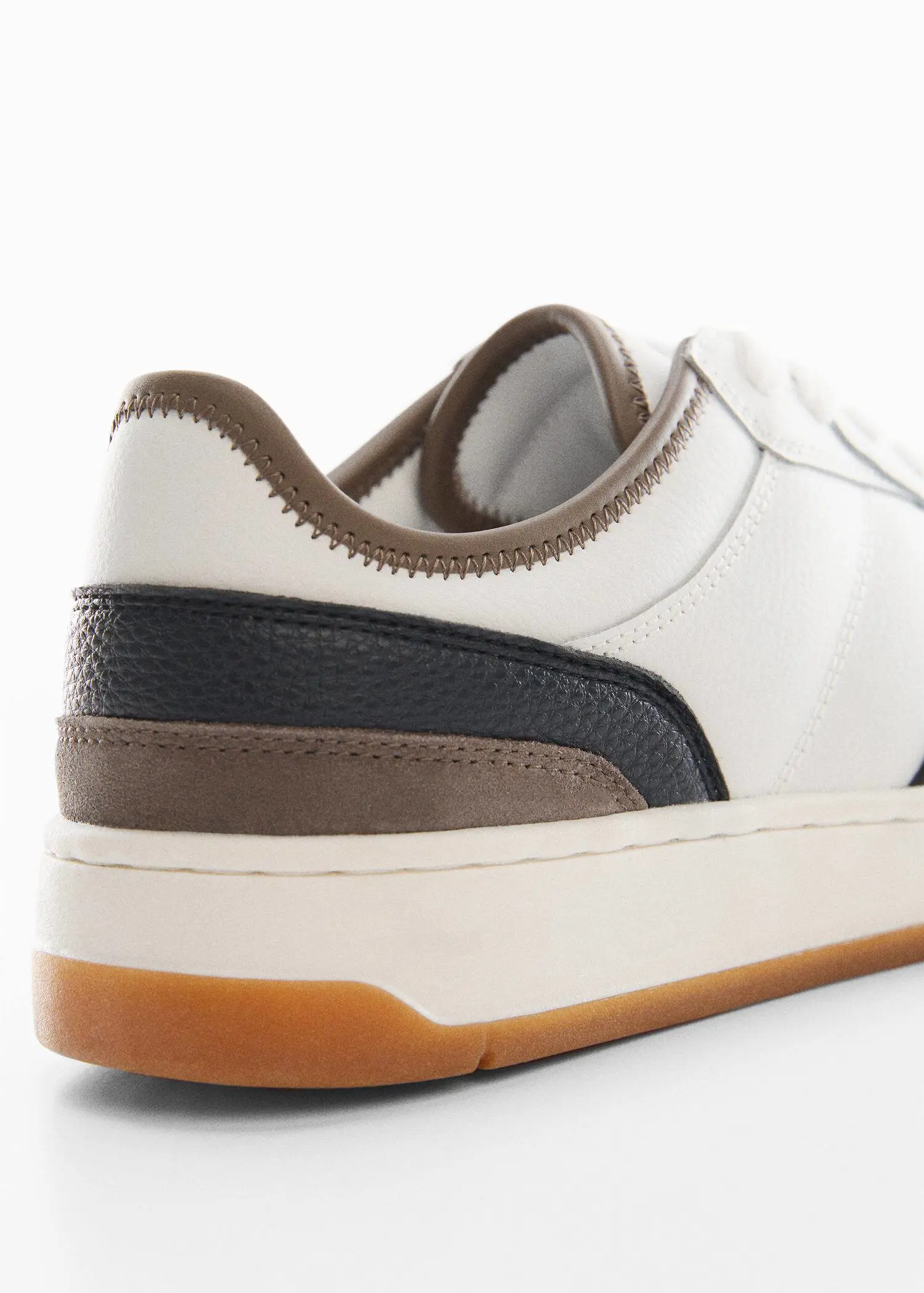 Mango Combined leather sneakers. 3