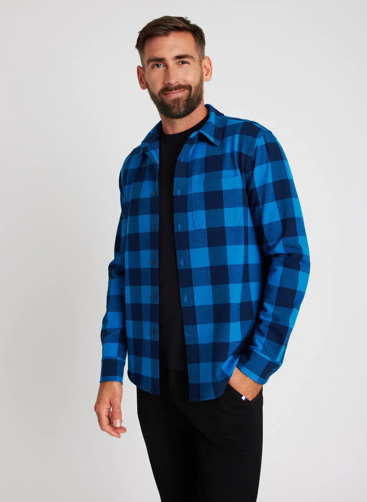 Kit And Ace Plaid Flannel Shirt. 1