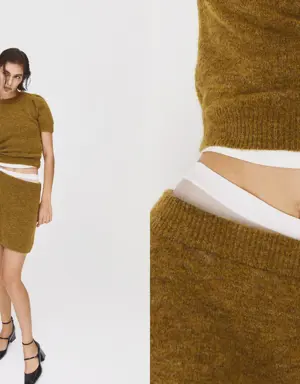Knitted miniskirt