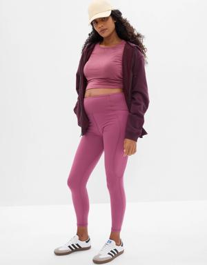 Maternity Recycled Full Panel Leggings purple