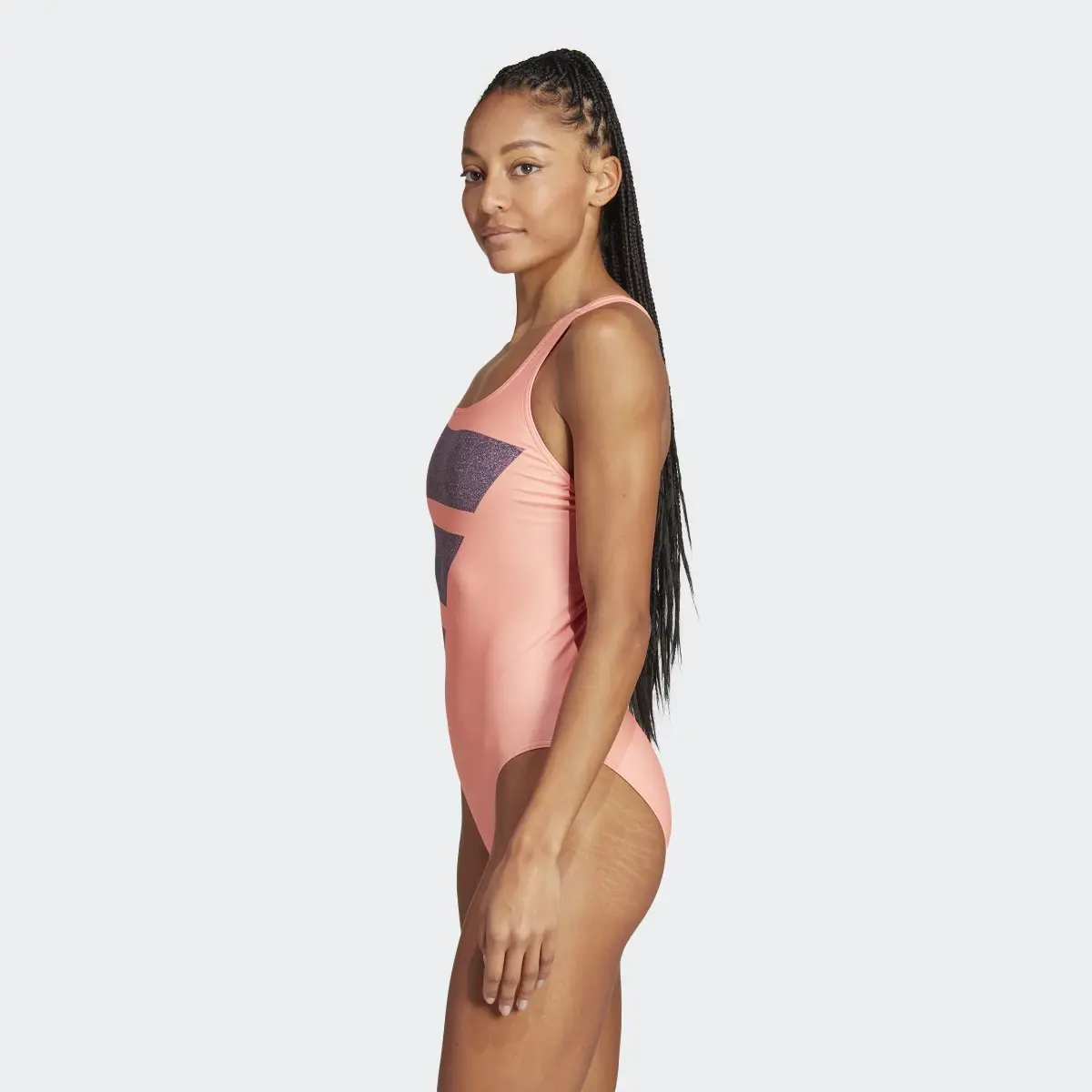 Adidas Big Bars Graphic Swimsuit. 3