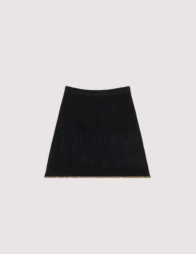 Sandro Short velvet knit skirt. 2