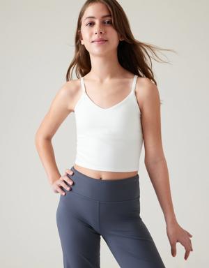 Athleta Girl Elation Crop Adjustable Bra white