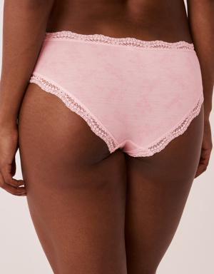 Modal and Lace Trim Hiphugger Panty