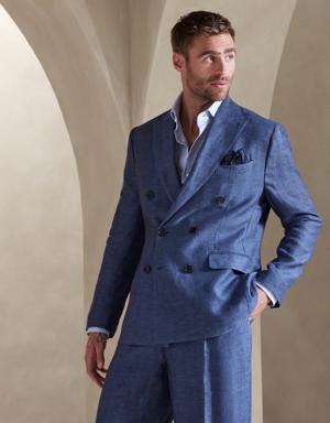 Lago Italian Linen Suit Jacket blue