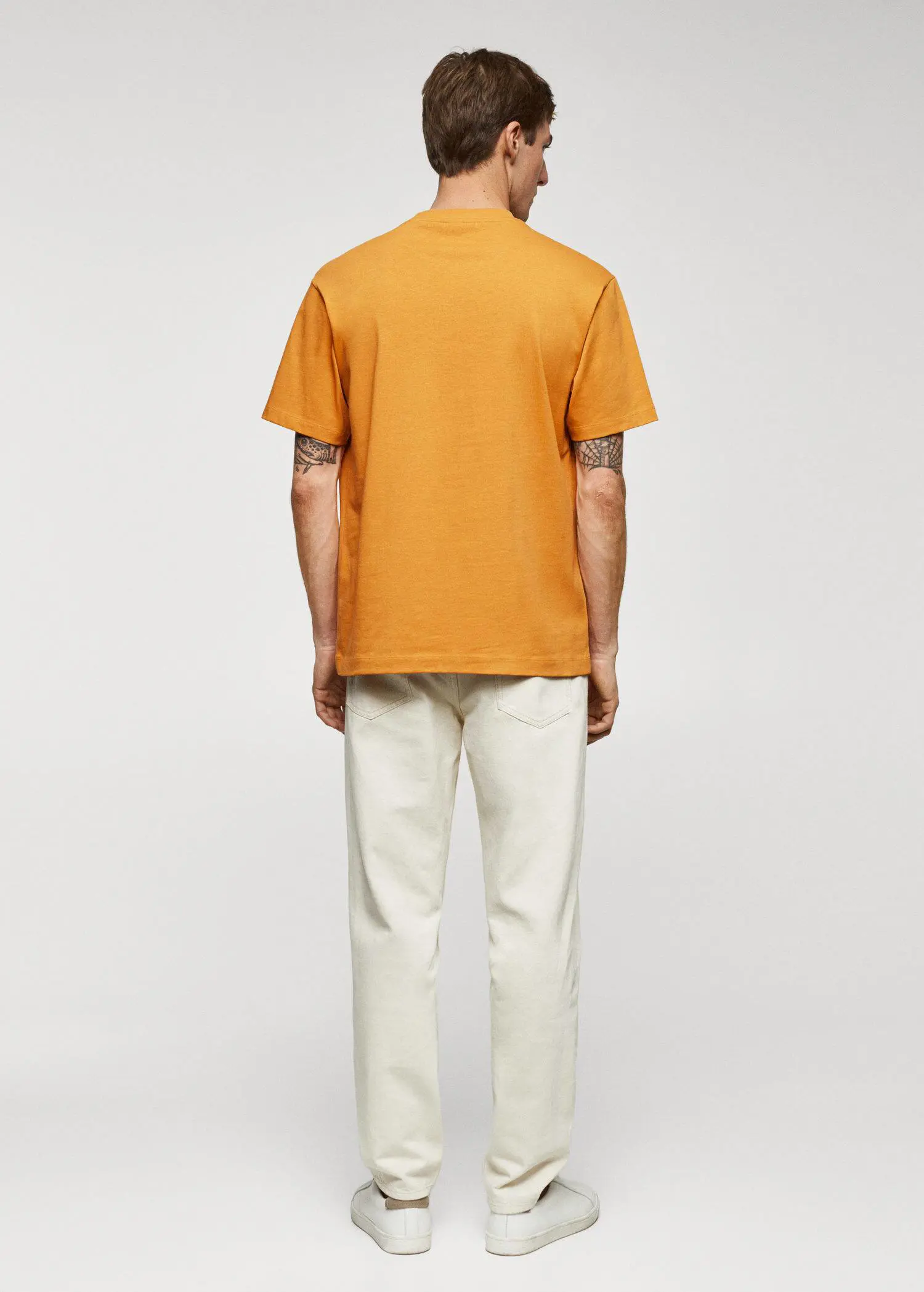 Mango T-Shirt aus 100 % Baumwolle mit Muster auf der Brustpartie. 3
