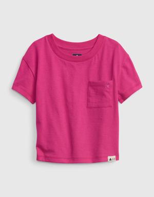 Gap Toddler 100% Organic Cotton Mix and Match Pocket T-Shirt pink