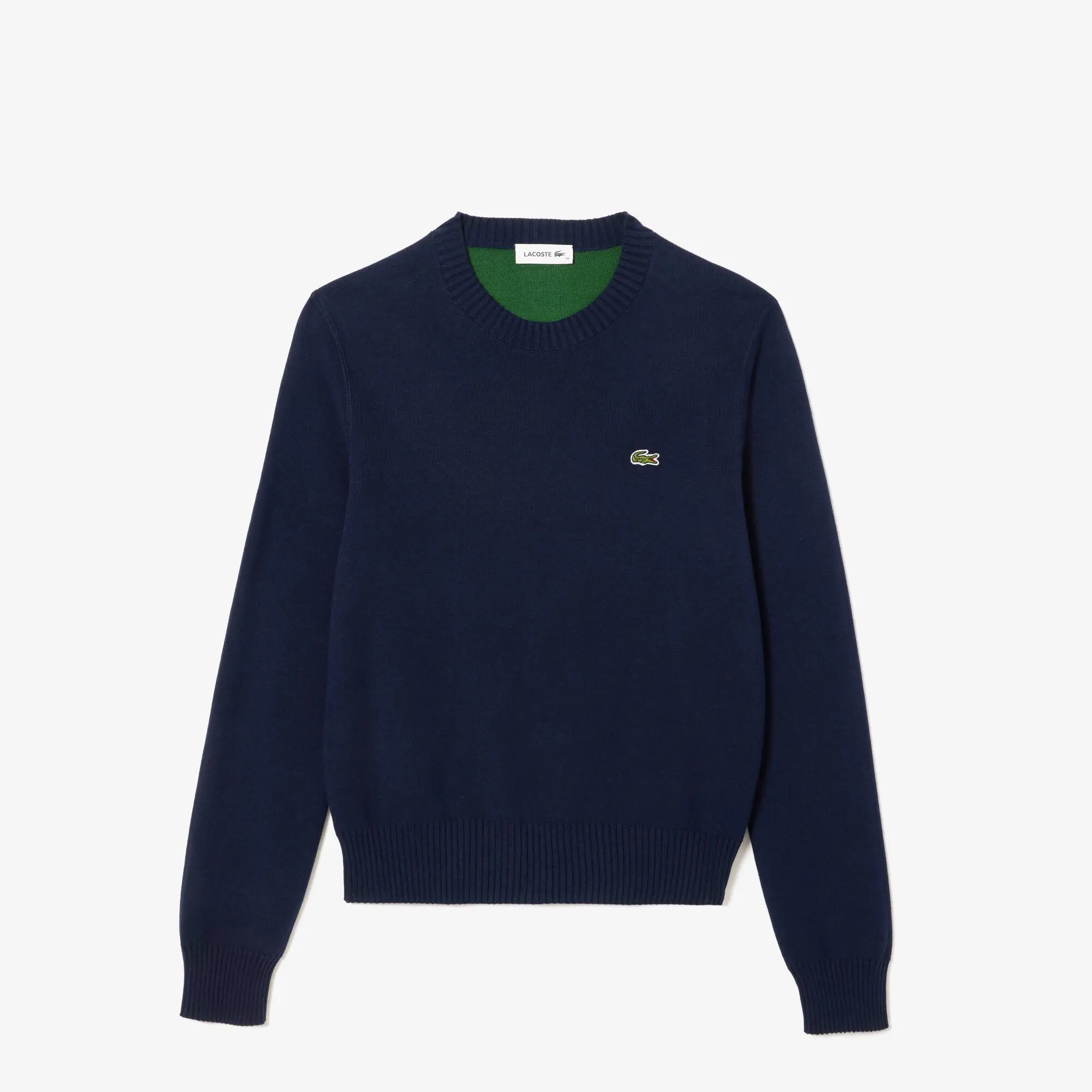 Lacoste Rundhals-Pullover aus zweiseitiger Baumwolle. 2 Lacoste Rundhals-Pullover aus zweiseitiger Baumwolle. 2