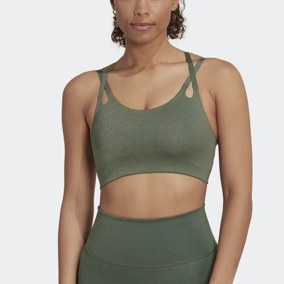 Adidas Yoga Luxe Studio Light-Support Fire Bra. 1