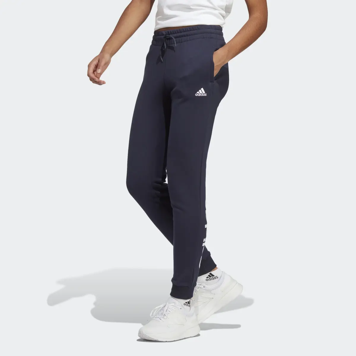 Adidas Essentials Linear French Terry Cuffed Joggers. 1