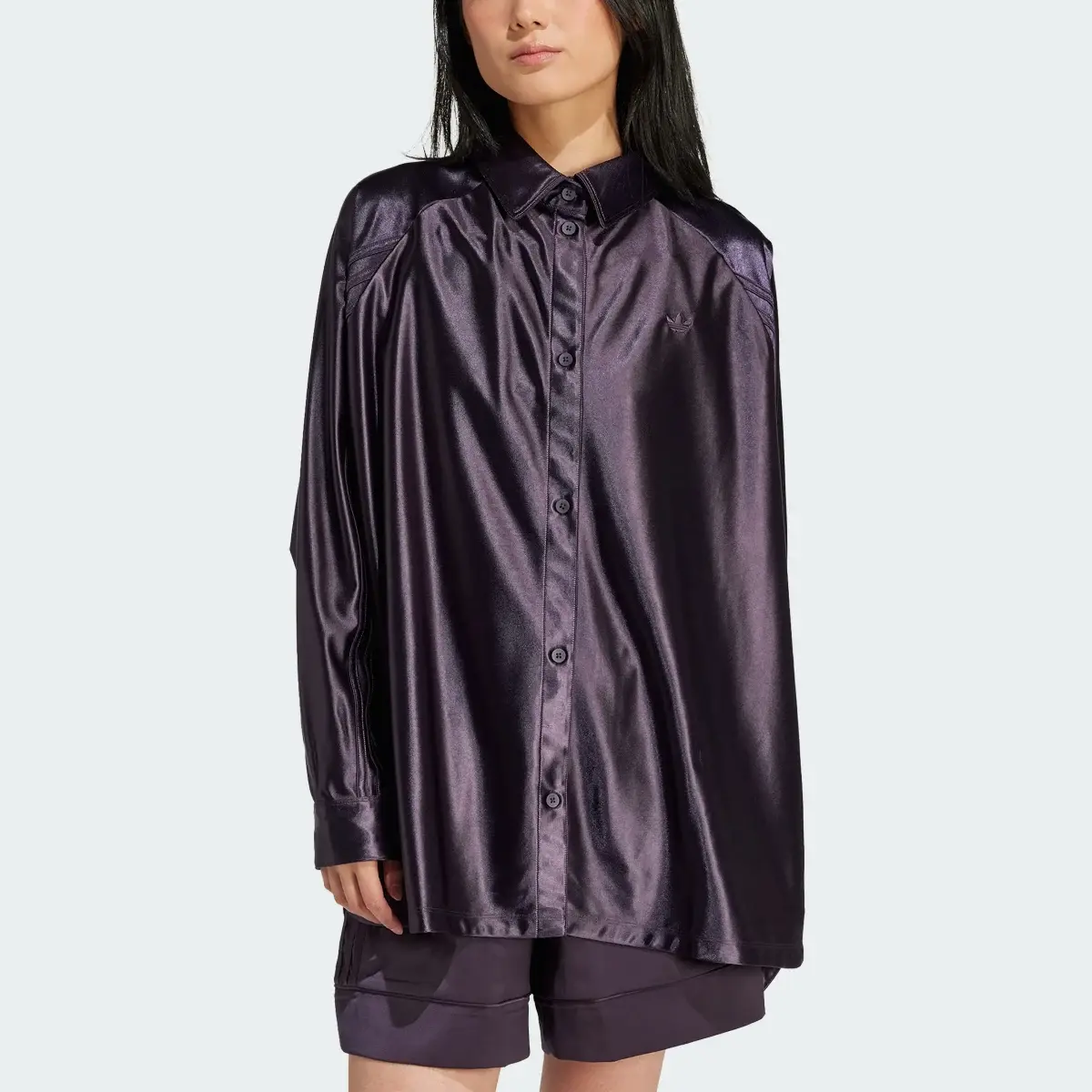 Adidas Oversized Satin Shirt. 1