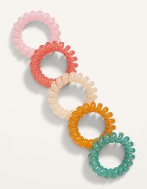 Old Navy Spiral Hair Ties 5-Pack for Adults multi