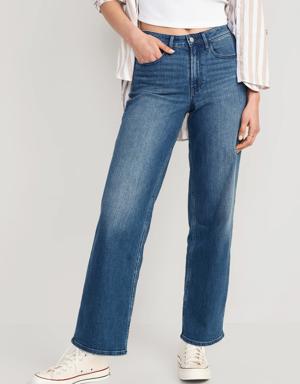 High-Waisted Wow Wide-Leg Jeans for Women blue